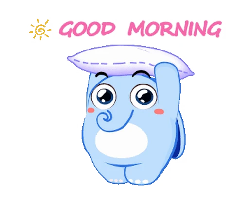 🌅 Стикер «Little Blue Elephant» для Telegram