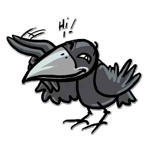 Стикерпак Little Crow для Telegram — скачать