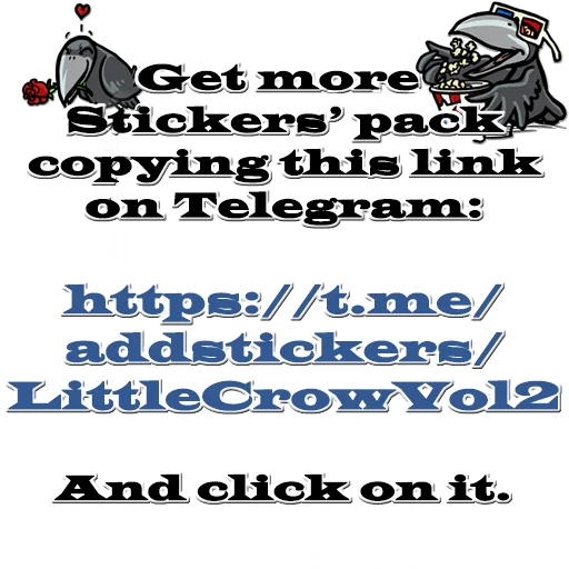 🏙 Стикер «Little Crow» для Telegram