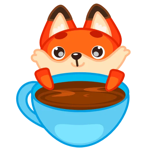 ☕️ Стикер «Лисенок» для Telegram