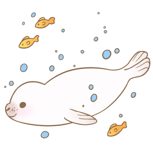 Стикерпак Little white seal для Telegram — скачать