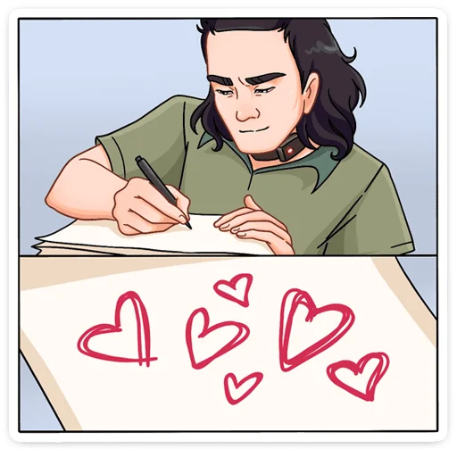 ❤️ Стикер «Где Тор, там и Локи&;» для Telegram
