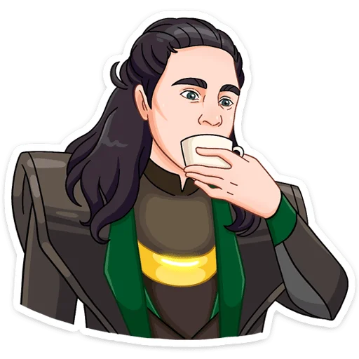 ☕️ Стикер «Где Тор, там и Локи&;» для Telegram