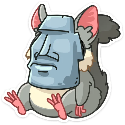 🗿 Стикер «Лулу» для Telegram