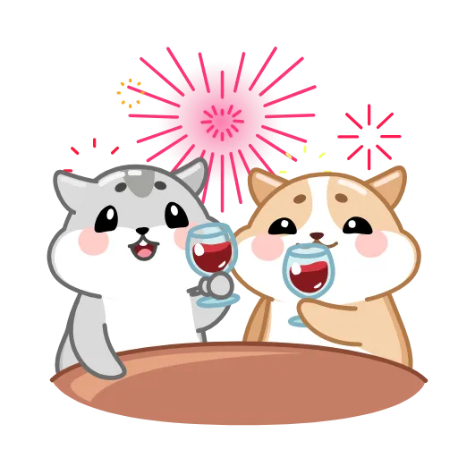 🍷 Стикер «Love Hamsters» для Telegram