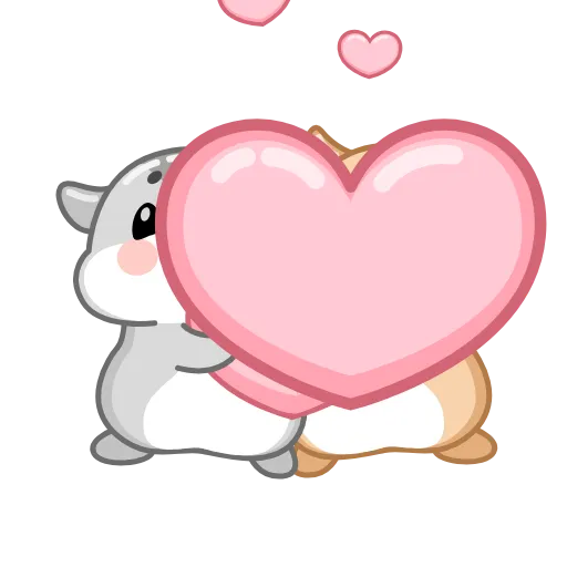 🥰 Стикер «Love Hamsters» для Telegram