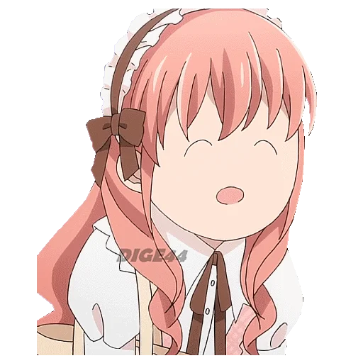 😦 Стикер «LOVE IS HARD FOR OTAKU» для Telegram