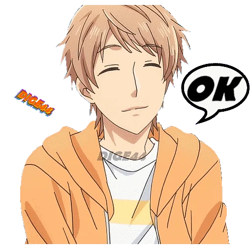 🆗 Стикер «LOVE IS HARD FOR OTAKU» для Telegram