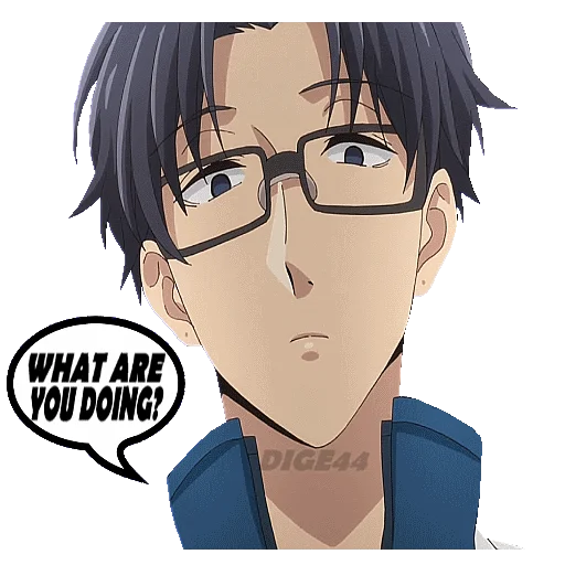 ❔ Стикер «LOVE IS HARD FOR OTAKU» для Telegram
