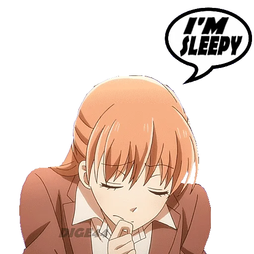 😪 Стикер «LOVE IS HARD FOR OTAKU» для Telegram