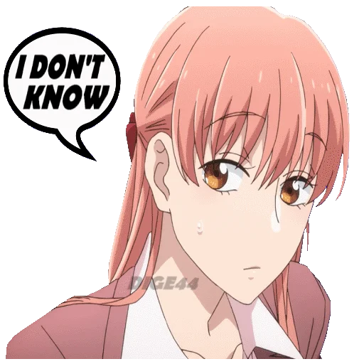 👐 Стикер «LOVE IS HARD FOR OTAKU» для Telegram