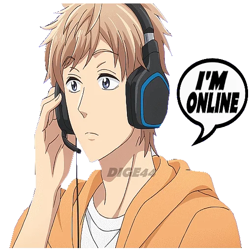 👾 Стикер «LOVE IS HARD FOR OTAKU» для Telegram