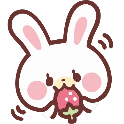 🍓 Эмодзи «lovely bunny - зайка» для Telegram