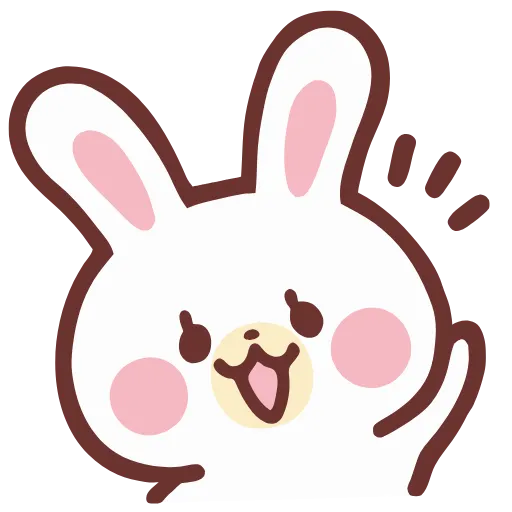👋 Эмодзи «lovely bunny - зайка» для Telegram