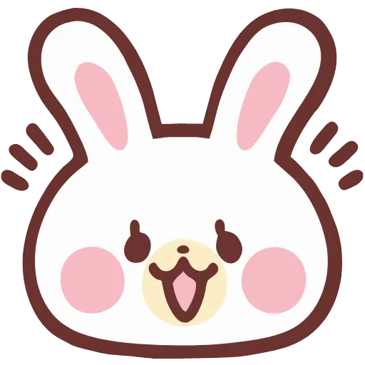 😃 Эмодзи «lovely bunny - зайка» для Telegram