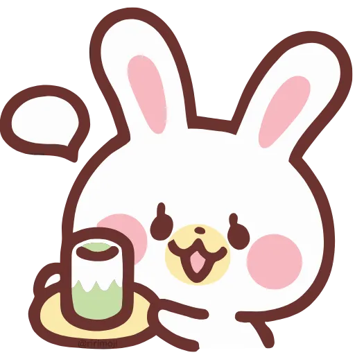 🍵 Эмодзи «lovely bunny - зайка» для Telegram