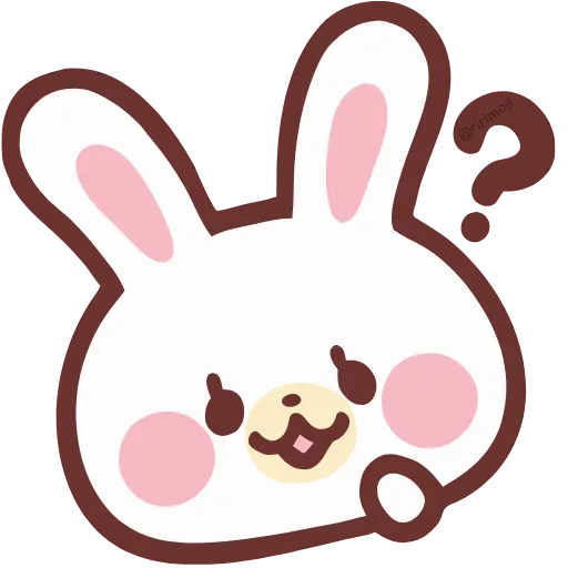 🤔 Эмодзи «lovely bunny - зайка» для Telegram