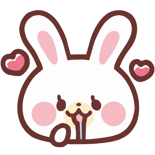 😍 Эмодзи «lovely bunny - зайка» для Telegram