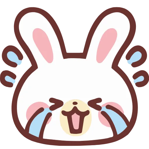 😭 Эмодзи «lovely bunny - зайка» для Telegram