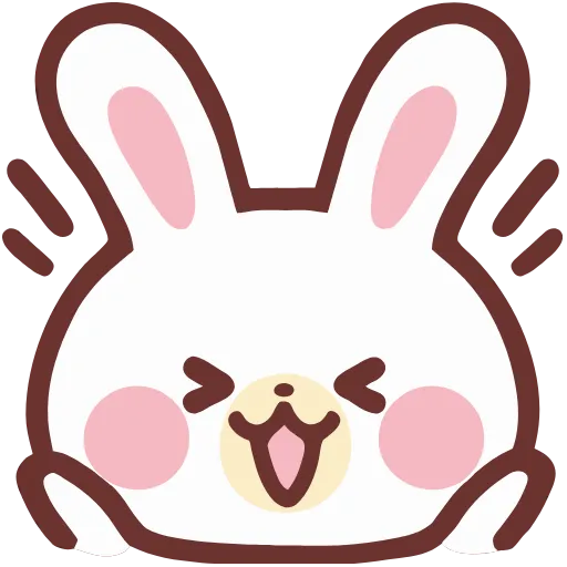 😆 Эмодзи «lovely bunny - зайка» для Telegram