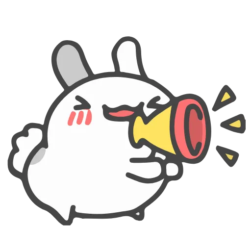 🥳 Стикер «Lovely Rabbit» для Telegram