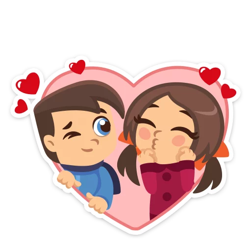 💖 Стикер «Влюблённые» для Telegram