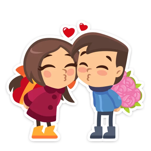 💖 Стикер «Влюблённые» для Telegram
