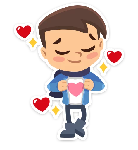 💖 Стикер «Влюблённые» для Telegram