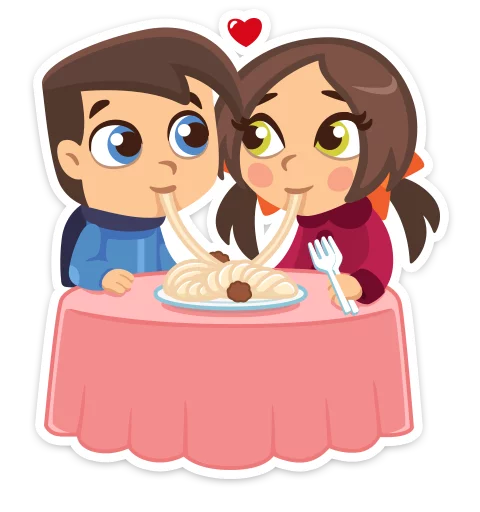 💖 Стикер «Влюблённые» для Telegram