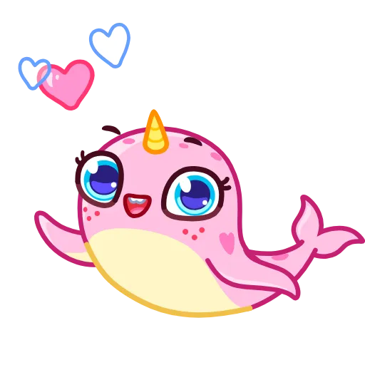 😘 Стикер «Narwhalentine» для Telegram