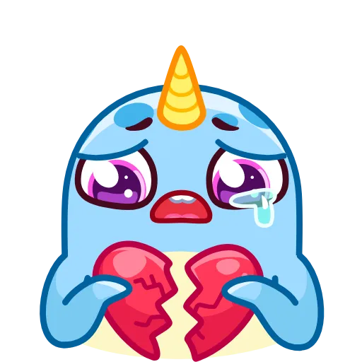 💔 Стикер «Narwhalentine» для Telegram