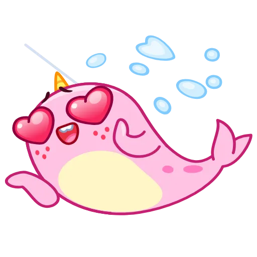 😍 Стикер «Narwhalentine» для Telegram