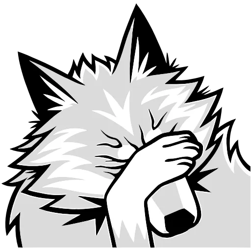 😐 Эмодзи «Волчара» для Telegram
