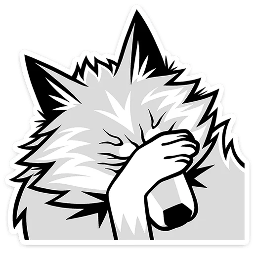 🤦 Стикер «Волчара» для Telegram
