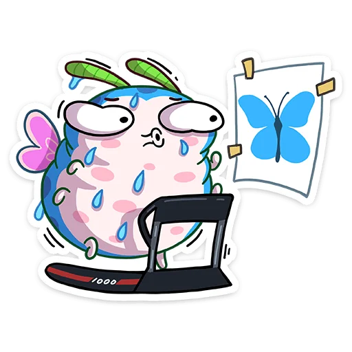 🍔 Стикер «Бабочка Лусия» для Telegram