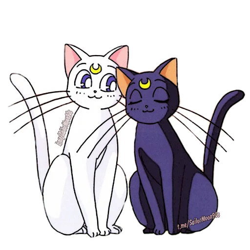 ❤️ Стикер «Luna & Artemis» для Telegram