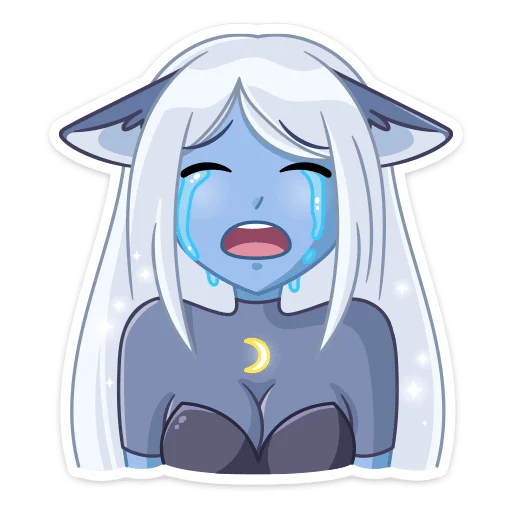 😭 Стикер «Лунная Мелани» для Telegram