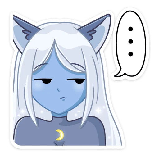 😐 Стикер «Лунная Мелани» для Telegram