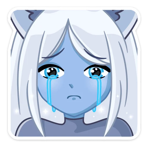 😭 Стикер «Лунная Мелани» для Telegram