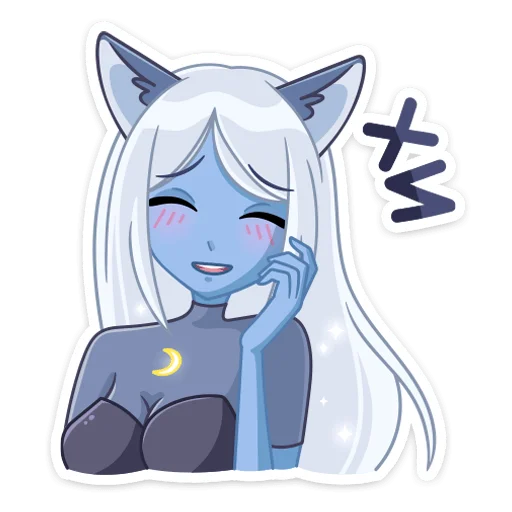 😅 Стикер «Лунная Мелани» для Telegram