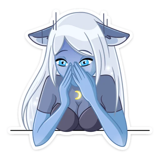 😰 Стикер «Лунная Мелани» для Telegram
