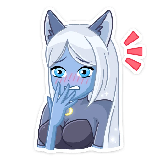 ☺ Стикер «Лунная Мелани» для Telegram