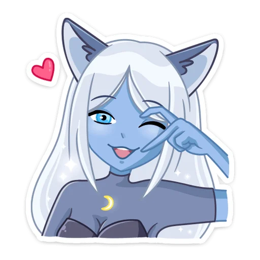🥰 Стикер «Лунная Мелани» для Telegram