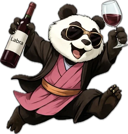 🍷 Стикер «Lunky Panda» для Telegram