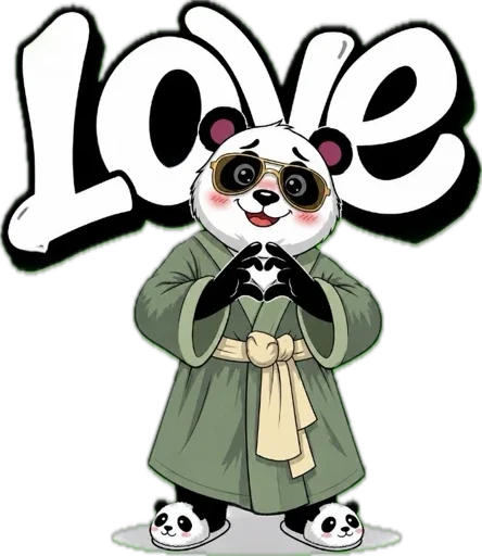❤️ Стикер «Lunky Panda» для Telegram