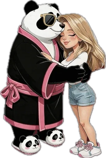 👩‍❤️‍👨 Стикер «Lunky Panda» для Telegram