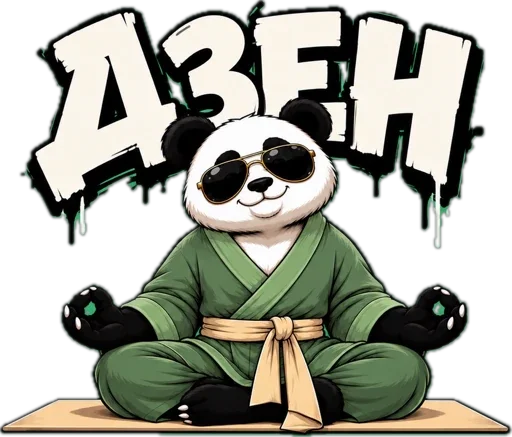🧘‍♂️ Стикер «Lunky Panda» для Telegram