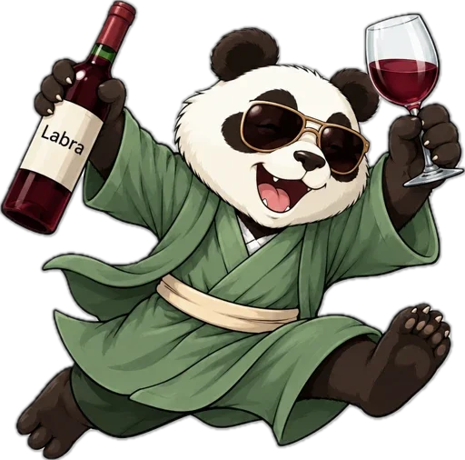 🍷 Стикер «Lunky Panda» для Telegram