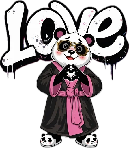 ❤️ Стикер «Lunky Panda» для Telegram