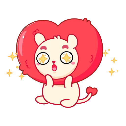 🤩 Стикер «Львиное сердце» для Telegram
